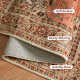 Tangsoo Boho 5x7 Washable Area Rugs for Living Room, Non Slip Indoor Rug