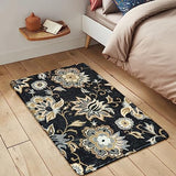 Lahome Floral Washable Area Rugs - 2x3 Non-Slip Small Entryway Rug