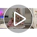 Christmas Tree Skirt, 48 Inch White Luxury Faux Fur & Silver Sequin Snowflakes, 4ft Xmas Tree Skirt for Holiday Tree Ornaments Christmas Party Home Decorations