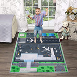 47''/63'' Kids Bedroom Carpet Kids Rug for Playroom, Creative Airport Fun Rug, Soft Kid Play Mat，Cute Kid Room Carpet，The for Children