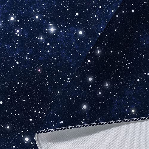 GOAOK Outer Space Galaxy Tapestry, Dark Blue Starry Night Sky Stars Moon Ceiling Tapestries, 60"X40"Inch Fantasy Cosmic Universe Celestial Small Tapestry Wall Hanging for Bedroom Room Dorm