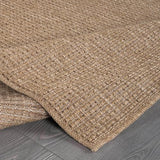 Beverly Rug Easy Jute Natural Rug 6x9 Solid Washable Durable Outdoor Indoor Area Rugs for Living Dining Room Patio Office Stain Resistant Non Shedding Casual Indoor Outside Carpet 6 x 9 Natural