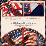 250th Anniversary Tree Skirt, 47'' 4th of July Tree Mat Patriotic Decorations American Flag Eagle Independence Day Christmas Holiday Party Decor Supplies
