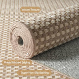 Hallway Runner Rug Extra Long Kitchen Runner Washable Brown 2x8 ft