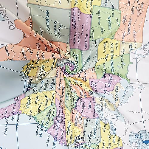TOMOZ United State Map Tapestry, US Maps Tapestries for Kids Student, Educational Tapestry Wall Hanging for Classroom Bedroom Living Room Dorm Decor 60 x 51Inch