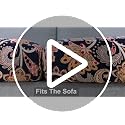 YISUN Sofa Couch Cushion Covers, Stretch Printed Couch Seat Slipcover, Soft Couch Cover for Dogs, Washable Non-Slip Furniture Protector for Sectional Armchair Loveseat (Red Flower, 2 piece)