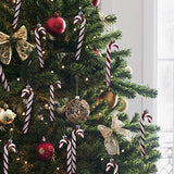 GWHOLE 12 Pcs Candy Cane Christmas Decorations, Red and White Candy Cane Decoration Christmas Hanging Ornaments for Christmas Tree Xmaxs Holiday Party Supplies Decoration Favors