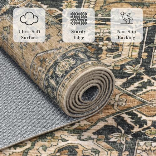6x9 Area Rug for Living Room Soft Washable Vintage Boho Area Rug