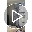 Beauoop Floral 100% Blackout Curtains 84 Inches Long 2 Panels for Bedroom Living Room Grey White Flower Patterned Room Darkening Thermal Insulated Soundproof Grommet Window Treatments Drapes, 52X84