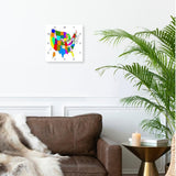 3D Rose DPP_80586_2 3dRose Colorful Map of The United States for Kids - Wall Clock, 13 by 13"