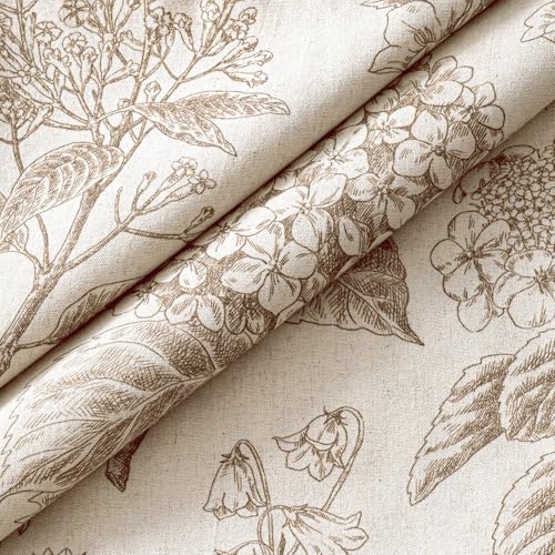 Set of 2 Euro Floral Pillow Covers 24x24 Inch Light Brown