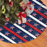 American Flag Star Tree Skirt Christmas Tree Ornaments Tree Skirt for Christmas Decoration 36"