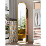Decorative Home Bedroom Floor-Standing Dressing Mirror Full-Length Hanging Clothes Hanger Integrated 360° Rotating Light Luxury Fitting for Living Room