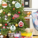 20Pcs 3 Inch Clear Blank Acrylic Christmas Ornaments 2025 Unfinished Round Acrylic Christmas Hanging Ornaments for Christmas Tree Decoration DIY Craft