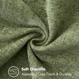 MIULEE Pack of 2 Couch Throw Pillow Covers 18x18 Inch Sage Green Farmhouse Decorative Pillow Covers with Stitched Edge Soft Chenille Solid Dyed Summer Pillow Covers for Sofa Bed Living Room