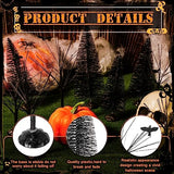 12 Pieces Christmas Village Trees Tabletop Mini Snow Model Frost Bottle Brush Trees Halloween Winter Tabletop Displays Miniature Village Christmas Decor Accessory Figurine(Classic Style)