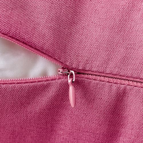 MIULEE Pack of 2 18x18 Inch Pillows Inserts 100% Virgin Microfiber Filling Throw Pillows and Outdoor Solid Waterproof Throw Pillow Covers Hot Pink