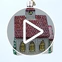 Old World Christmas Christmas Chapel Glass Blown Ornament for Christmas Tree, Handcrafted Holiday Decoration, Religion Collection