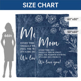 GiltGlimmer Gifts for Mom, Mom Birthday Gifts Blanket, Moms Gift for Women from Daughter Son, We Love You Present for Mother Mommy Christmas Mothers Day 80" x 60", Blue