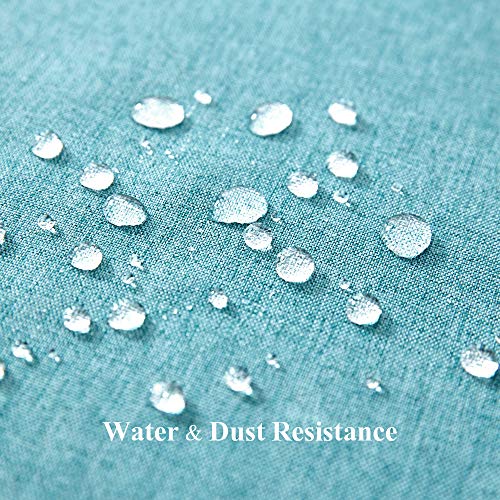 MIULEE Pack of 2 Decorative Outdoor Solid Waterproof Pillow Covers Turquoise Bundle Set of 2 Pillow Inserts 18x18