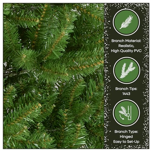 National Tree Company 9 ft Unlit Kingswood Fir Slim Artificial Christmas Tree, 1,443 Tips, Includes Stand, Green