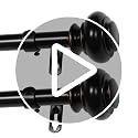 Turquoize 2 Pack Adjustable Window Curtain Rods, 16.2 to 43.8 Inch, White with Classic Finials