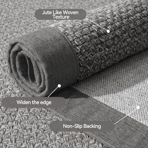 Indoor Entryway Area Rug Front DoorMat Non Slip Absorbent Grey 2'x3'