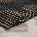 Rugshop Bohemian Stripe Stain Resistant High Traffic Area Rug Camel 2' x 3'