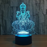 Optical Illusion 3D Buddha Statue Night Light 16 Colors Changing USB Power Remote Control Touch Switch Decor Lamp LED Table Desk Lamp