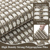 Laundry Room Runner Rug 2x5ft Non Slip Farmhouse Kitchen Floor Mats with Rubber Backing Machine Washable Indoor Doormat Low-Profile Carpet for Hallway Entryway(Brown)