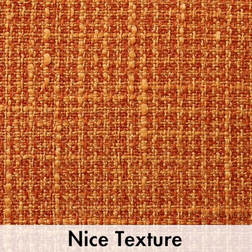 MIULEE Burlap Linen Throw Pillow Covers 18x18 Inch Set of 2 Fall Orange
