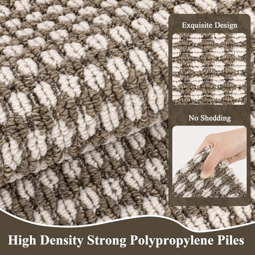 Indoor Door Mat 2x3ft, Absorbent Muddy Mats for Dogs, Low-Profile Entrance Welcome Mat with Non-Slip Rubber Backing, Washable Runner Carpet for Hallway,Entryway,Kitchen(Brown)
