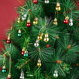 Boao 96 Pcs Christmas Mini Balls Ornaments Miniature Xmas Tree Ornaments Multicolour Shiny Small Hanging Decorations for Christmas Holiday Party Decor(0.79 Inch,Red, Gold, Silver, Green Balls)