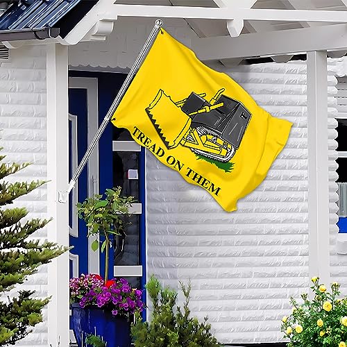 Tread On Them Flag Killdozer Flag 3x5 Ft Funny Man Cave Wall Banner for Room Teen Girls Indoor Outdoor Party Bedroom and College Dorm Wall Decor Tapestry Gifts