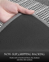 PADOOR Extra Large Kitchen Runner Rugs and Mats 2PCS, 2.5'x6'+20"x32",Grey