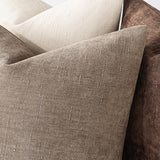 MIULEE Pack of 2 Decorative Throw Pillow Covers Soft Chenille Throw Pillows Solid Neutral Farmhouse Textured Cushion Covers for Couch Sofa Bedroom Living Room 20x20 Inch, Taupe Grey