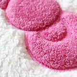 SOFPRO Area Rugs Kawaii Carpet Super Soft Area Rugs Cute Cartoon Kitten Face Pattern Bedroom Mats，Luxury Shaggy High Absorbent and Anti Slip