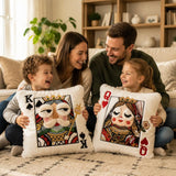 14x12inches Poker Card Throw Pillow Plush Toy,3D Embroidered Playing Card Decorative CushionPillow,Soft Stuffed Throw Pillow for Sofa Bed Home Decor & Gift,Valentines Pillow (King of Spades)