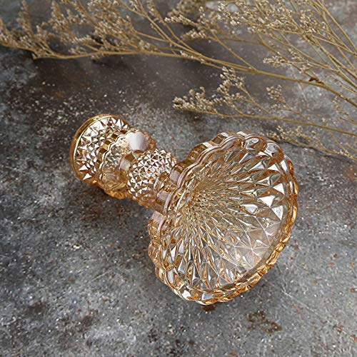 OwnMy Gold Glass Taper Candle Holders Decorative Glass Candlestick Holders