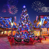 LAMPHOME Red White Blue Patriotic Fairy Lights Plug in, 33Ft 100 LEDs Waterproof Twinkle Firefly Lights, Adaptor Included Starry String Light for Independence Day Patriotic Holidays Decoration