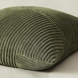 Topfinel Olive Green Decorative Throw Pillow Covers Set of 2 18x18 Inches for Couch Bed Sofa, Boho Aesthetic Home Decor, Soft Corduroy Striped Patchwork Windmill Textured Cushion Cases 45x45 cm