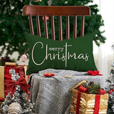DFXSZ Christmas Throw Pillow Covers 12x20 Inch Set of 2 Merry Christmas Farmhouse Decorations Believe Holiday Decor Throw Cushion Case for Home Couch