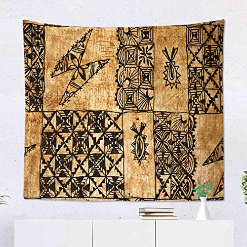Shenywell Tapestry Wall Hanging 60x80 Inch Traditional Pacific Island Tapa Cloth Polyester Dorm Apartments Bedrooms Living Beach Blankets Curtains Picnic Blankets