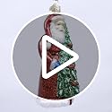 Old World Christmas Santa with Calling Birds Glass Blown Ornament for Christmas Tree, Handcrafted Holiday Decoration, Santa Collection