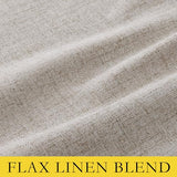 NICETOWN 100% Blackout Linen Curtains for Bedroom, W52 x L90 per Panel, Thermal Insulated & Privacy Living Room Curtains with Grey Liner, Linen Blend Draperies Farmhouse Style, 2 Panels, Natural