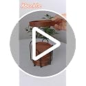Wood Drink Coasters with Holder, Set of 4, Natural Absorbent Wooden Coasters for Drinks, Mode – lifestyle view