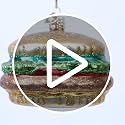 Old World Christmas Ornaments: Cheeseburger Glass Blown Ornaments for Christmas Tree (32065)