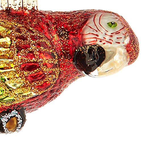 Old World Christmas Tropical Parrot Glass Blown Ornament for Christmas Tree, Handcrafted Holiday Decoration, Parrot Collection