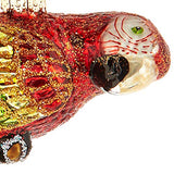 Old World Christmas Tropical Parrot Glass Blown Ornament for Christmas Tree, Handcrafted Holiday Decoration, Parrot Collection