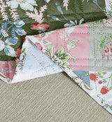 Brilliant Sunshine Peach and Olive Flowers Couch Loveseat Cover, Patchwork Design, Sofa Cover for Dogs, Slip Resistant Furniture Protector with Strap, Washable Slipcover for Kids and Pets (54" seat)